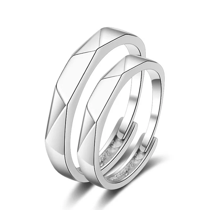 KOFSAC Simple Perfect Cutting Surface Adjustable Couple Ring 925 Sterling Silver Rings For Women Men Wedding Lovers Jewelry
KOFSAC Simple Perfect Cutting Surface Adjustable Couple Ring 925 Sterling Silver Rings For Women Men Wedding Lovers Jewelry