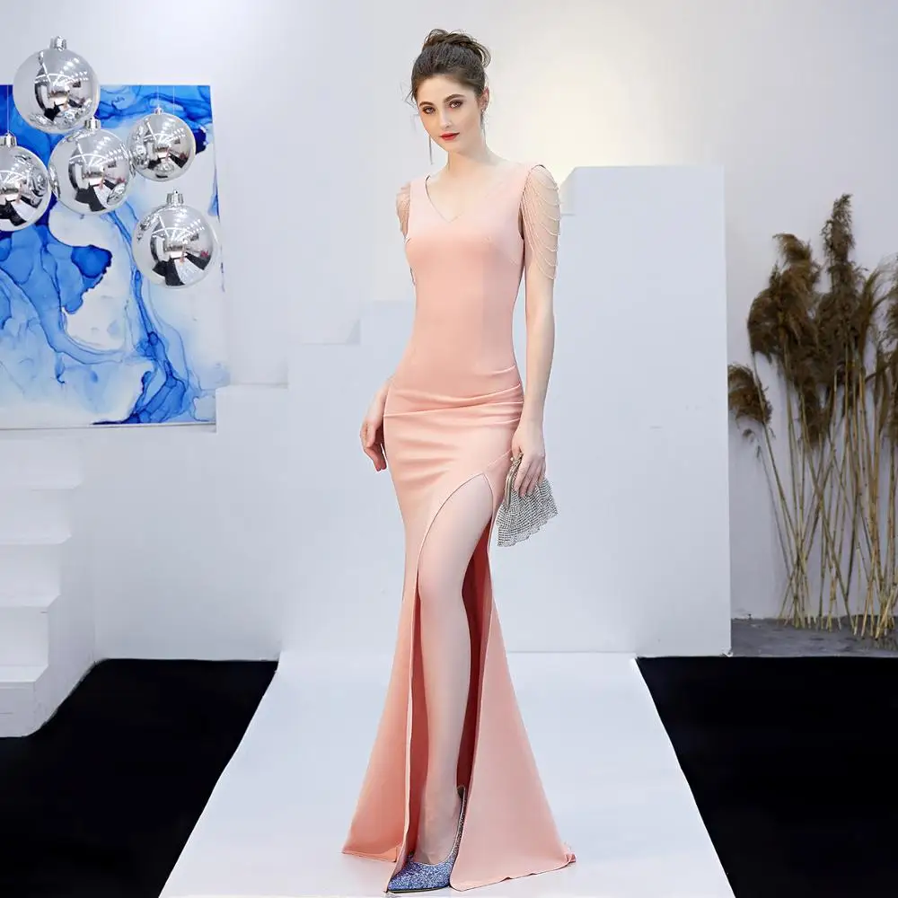 Sladuo Elegant Evening Party Dress Hollow Out Sleeve Women Dress Sexy Slit Long Mermaid V Neck Club Dresse
Sladuo Elegant Evening Party Dress Hollow Out Sleeve Women Dress Sexy Slit Long Mermaid V Neck Club Dresse
