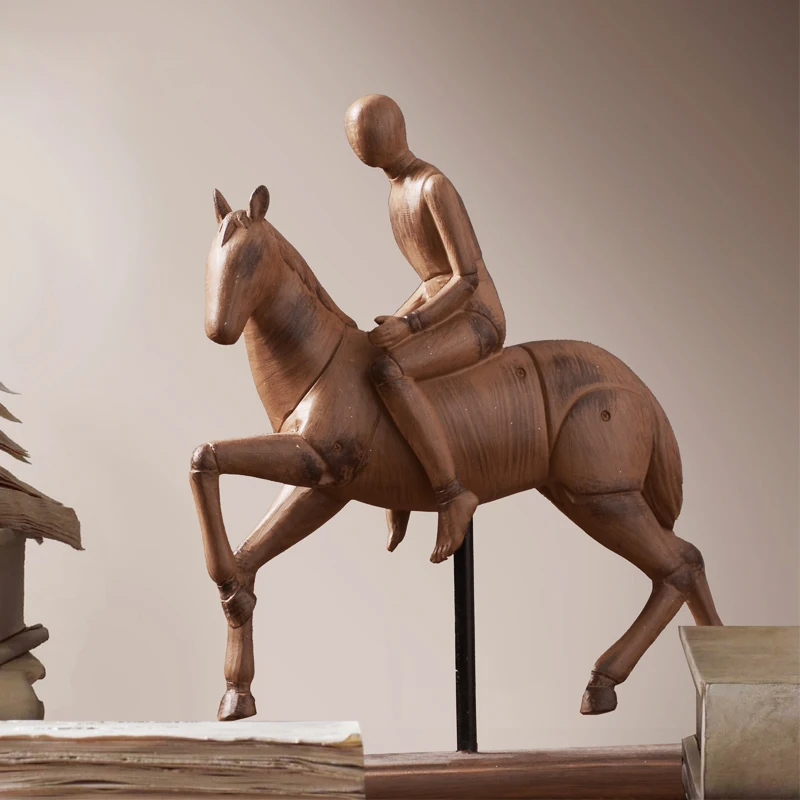 American village retro resin handicrafts rider and Horse home decor vintage hand made luxury Carving crafts wedding decoration
American village retro resin handicrafts rider and Horse home decor vintage hand made luxury Carving crafts wedding decoration