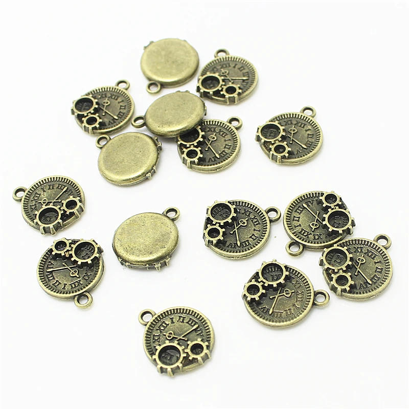 Sweet Bell 40pcs 14*16mm Antique bronze Trendy Small Steampunk Clock Gears Charms Antique Metal Zinc Alloy Clock Pendant 5B862
Sweet Bell 40pcs 14*16mm Antique bronze Trendy Small Steampunk Clock Gears Charms Antique Metal Zinc Alloy Clock Pendant 5B862