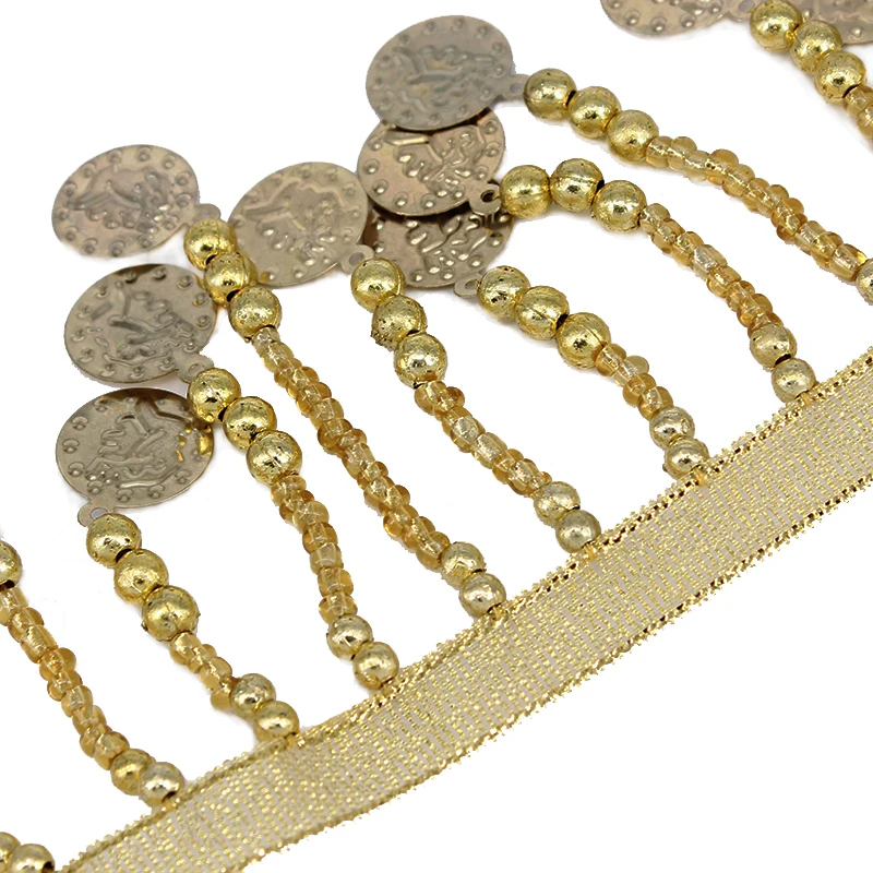 5yard Gold Bead Fringe Tassel Lace Trimming Belly Dance Dress Applique Scrapbooking Sewing Accessories for Craft Dancewear T1761
5yard Gold Bead Fringe Tassel Lace Trimming Belly Dance Dress Applique Scrapbooking Sewing Accessories for Craft Dancewear T1761