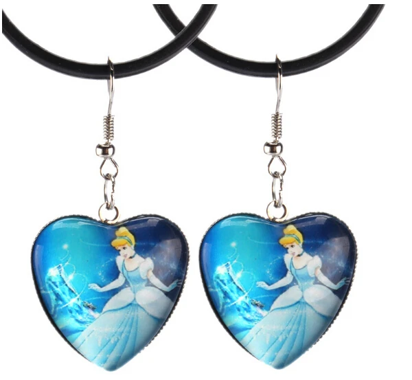 Fashion Brand Children Girls Earrings Cinderella Jewelry Cartoon Birthday Gift for | Украшения и аксессуары