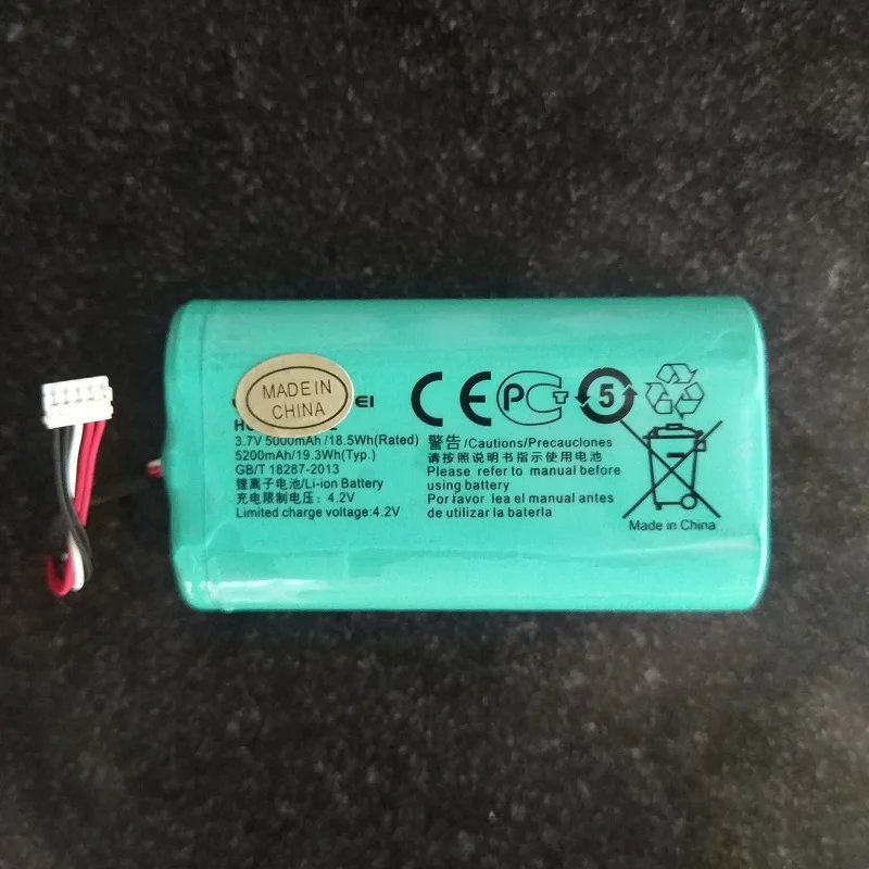 HCB18650-12 Battery for Huawei E5730 E5730s E5730s-2 Wifi New Li-Ion Rechargeable Accumulator Pack Replacement 3.7V 5000mAh
HCB18650-12 Battery for Huawei E5730 E5730s E5730s-2 Wifi New Li-Ion Rechargeable Accumulator Pack Replacement 3.7V 5000mAh
