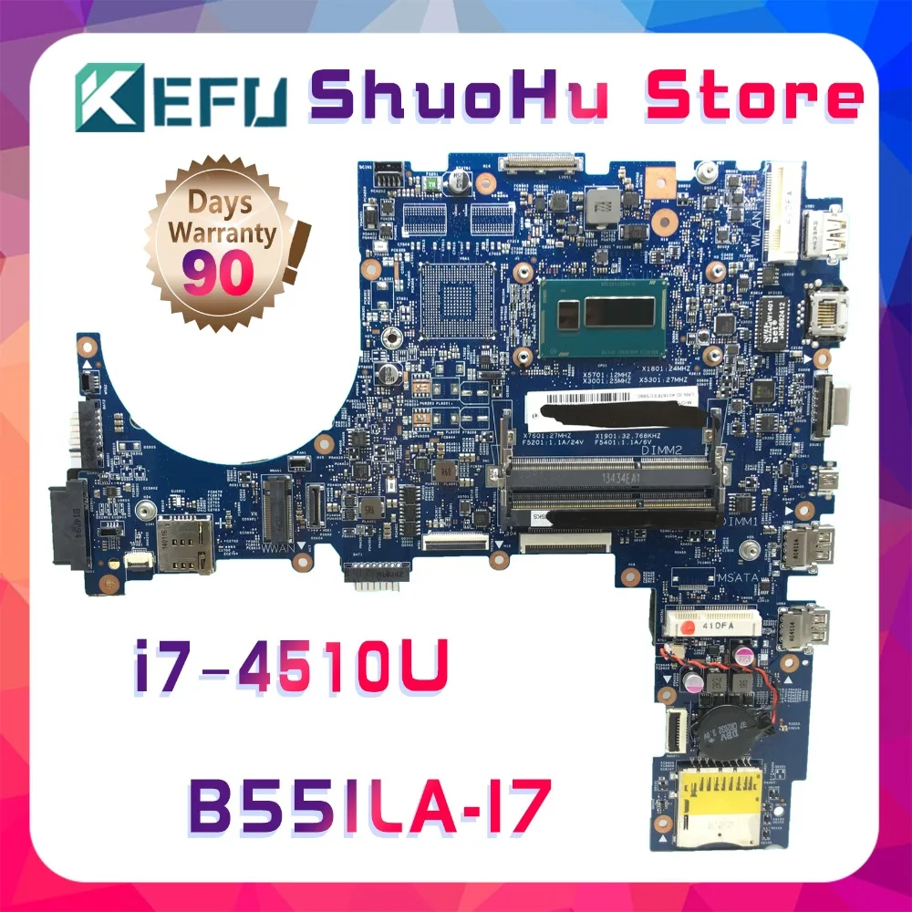 KEFU For ASUS REV:2.0 B551LA B551LJ B551L B551LG I7-4510U Laptop Motherboard Tested 100% Work Original Mainboard
KEFU For ASUS REV:2.0 B551LA B551LJ B551L B551LG I7-4510U Laptop Motherboard Tested 100% Work Original Mainboard