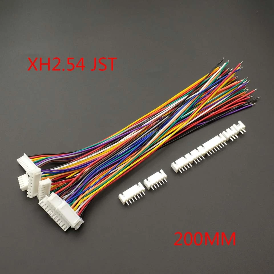 10 PCS XH 2.54 JST Connector Plug Wire Cable 20cm Long 26AWG 2/3/4/5/6/7/8/9/10/11/12P + XH 2.54 Connector plug Male connector
10 PCS XH 2.54 JST Connector Plug Wire Cable 20cm Long 26AWG 2/3/4/5/6/7/8/9/10/11/12P + XH 2.54 Connector plug Male connector