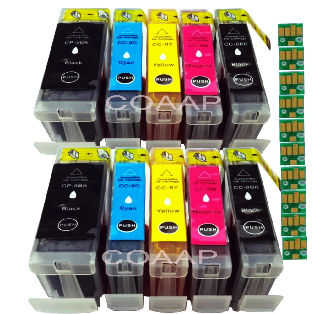 

10 Ink Cartridge for PGI5 CLI8 Pixma MP500 MP530 iP4200 MX850 MP610 MP800 MP800R iP7500 iP7600 Printer