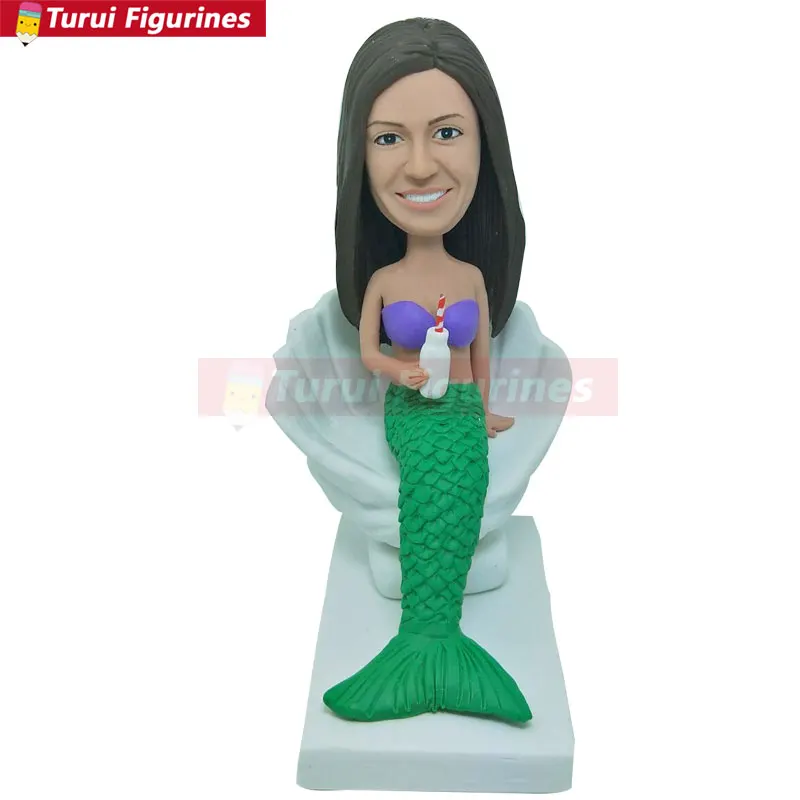 Mermaid Personalized Gift Custom Mermaid Bobble Head Clay Figurines Birthday Cake Topper Girlfriend Gift Wife Gift Daughter Gift
Mermaid Personalized Gift Custom Mermaid Bobble Head Clay Figurines Birthday Cake Topper Girlfriend Gift Wife Gift Daughter Gift