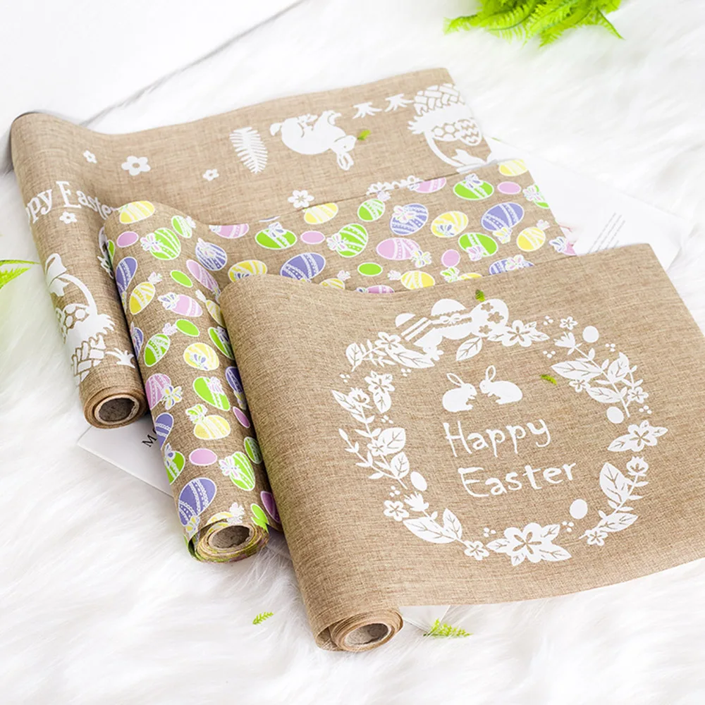 Happy Easter Table Banner With Rabbit Easter Eggs Painted Vintage linen Tablecloths Easter Home Decorations
Happy Easter Table Banner With Rabbit Easter Eggs Painted Vintage linen Tablecloths Easter Home Decorations