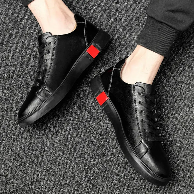 High quality Genuine Leather Men Fashion BLACK White Sneakers Men Zapatos Hombre Men Casual Shoes Men Leather Shoes A52-25
High quality Genuine Leather Men Fashion BLACK White Sneakers Men Zapatos Hombre Men Casual Shoes Men Leather Shoes A52-25