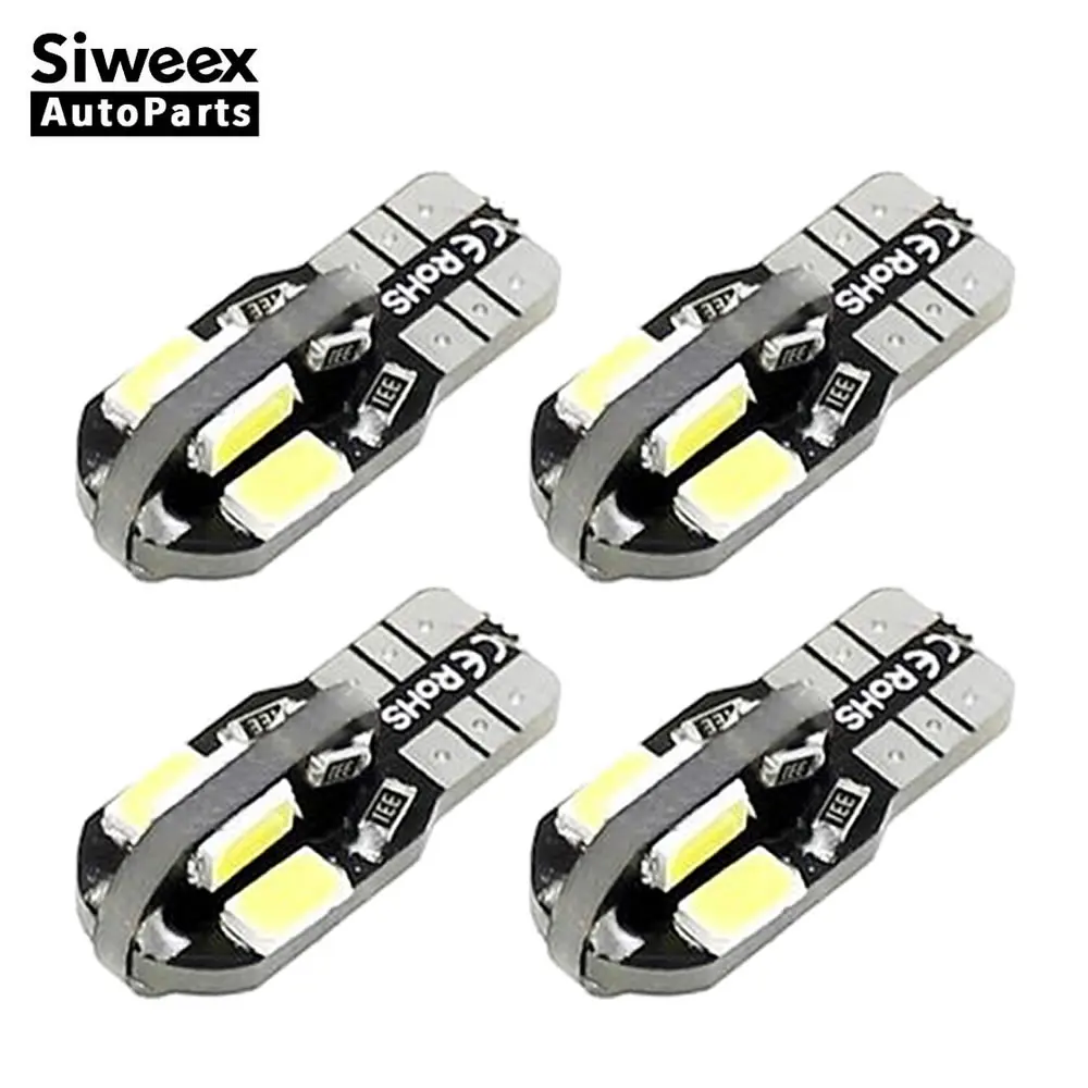 

4 Pcs/Lot T10 W5W 194 168 Car LED Bulbs 8 SMD 5730 Light Side Marker Door Lamp Canbus NO OBC ERROR DC 12V Warm White