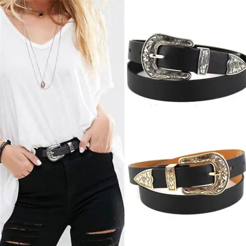 Cool Women Hup Women Black Leather Western Cowgirl Waist Belt Metal Buckle Waistband New Hot
Cool Women Hup Women Black Leather Western Cowgirl Waist Belt Metal Buckle Waistband New Hot
