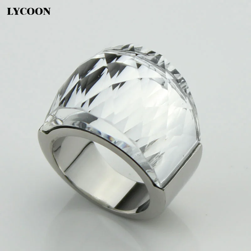 Hot sale! LCYOON high quality Genuine Austrian big crystal Rings fashion 316L Stainless steel wedding ring for women R0614
Hot sale! LCYOON high quality Genuine Austrian big crystal Rings fashion 316L Stainless steel wedding ring for women R0614