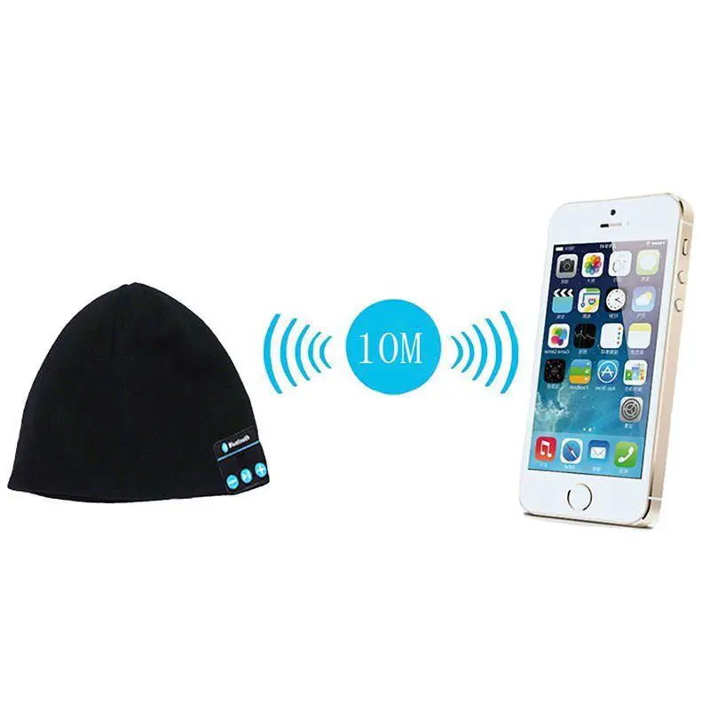 Bluetooth музыка мягкая шапка бини с стерео наушниками гарнитура динамик