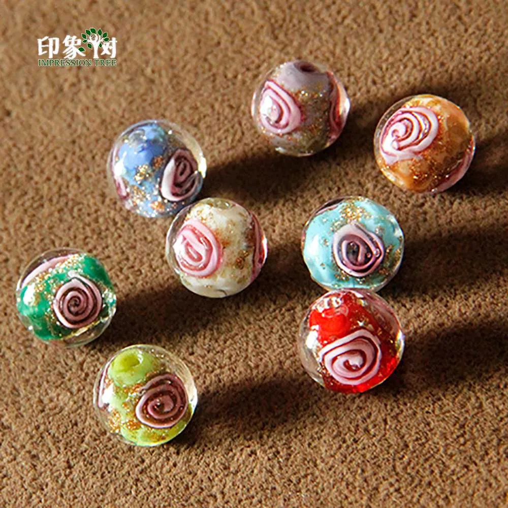 10Pcs 10mm Handmade Lampwork Flower Round Beads Gold Sand Loose Spacer Glass Beads Multi Color For DIY Jewelry Components Making
10Pcs 10mm Handmade Lampwork Flower Round Beads Gold Sand Loose Spacer Glass Beads Multi Color For DIY Jewelry Components Making