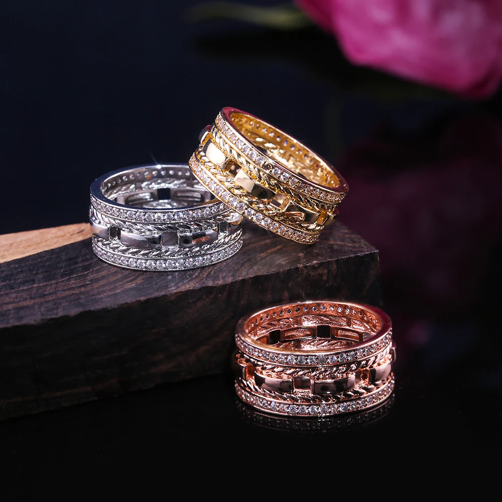 Huitan Luxury Unisex Ring Band Elegant 3 Color Available Hollow Design Women Engage Simple Ring Accessories Wholesale Lots&Bulk
Huitan Luxury Unisex Ring Band Elegant 3 Color Available Hollow Design Women Engage Simple Ring Accessories Wholesale Lots&Bulk