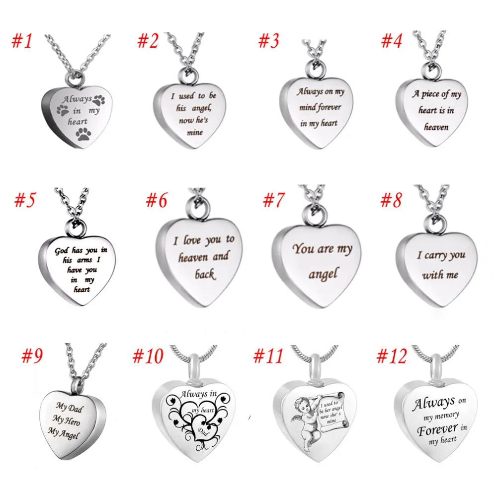 Always In My Heart Pet Paw Cremation Urn Necklace for Dog Ash Jewelry Memorial Keepsake Pendant with Free Engraved
Always In My Heart Pet Paw Cremation Urn Necklace for Dog Ash Jewelry Memorial Keepsake Pendant with Free Engraved