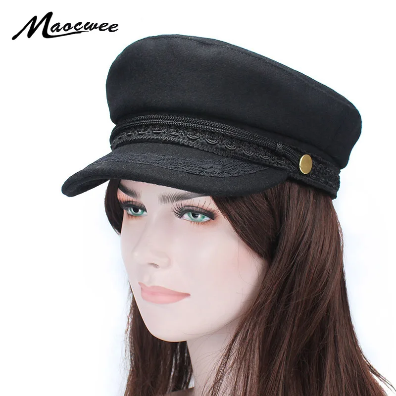 Army Military Hat Cap Women Fall Autumn Winter lace Hats Black Korean Literary British Military Hats Lady Flat Cap Gorra 2018
Army Military Hat Cap Women Fall Autumn Winter lace Hats Black Korean Literary British Military Hats Lady Flat Cap Gorra 2018