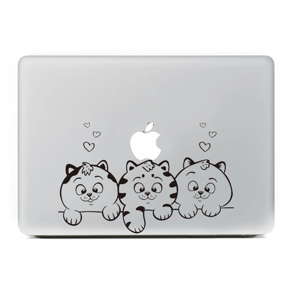 Наклейка на ноутбук с изображением влюбленной кошки наклейка MacBook Air/Pro/Retina 11