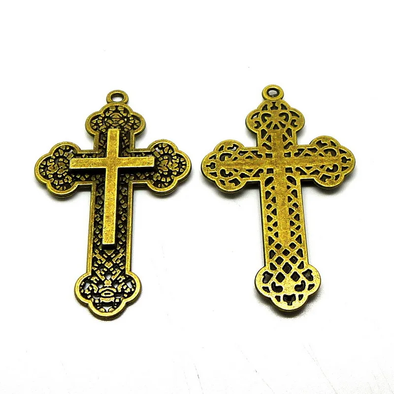 RONGQING 25pcs/lot Lace Pattern Metal Cross Charms 50x33mm Multi-layer Latin Cross Pendant Jewelry Findings
RONGQING 25pcs/lot Lace Pattern Metal Cross Charms 50x33mm Multi-layer Latin Cross Pendant Jewelry Findings