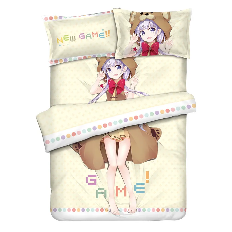 NEW GAME! Suzukaze Aoba Japan Cartoon Anime Children's Boys Bedding Set Size Bedroom Pillowcase For Kids Gift Bedcover 4PCS
NEW GAME! Suzukaze Aoba Japan Cartoon Anime Children's Boys Bedding Set Size Bedroom Pillowcase For Kids Gift Bedcover 4PCS