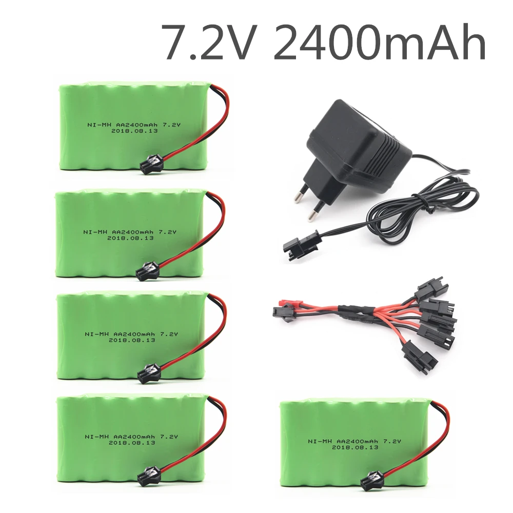 7.2v 2400mah AA NI-MH Battery with charger High capacity electric toy battery Remote car ship robot rechargeable 7.2 v 2400 mah
7.2v 2400mah AA NI-MH Battery with charger High capacity electric toy battery Remote car ship robot rechargeable 7.2 v 2400 mah