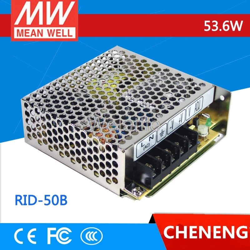 MEAN WELL оригинальный RID-50B meanwell RID-50 53,6 Вт импульсный источник питания с двойным выходом
MEAN WELL оригинальный RID-50B meanwell RID-50 53,6 Вт импульсный источник питания с двойным выходом