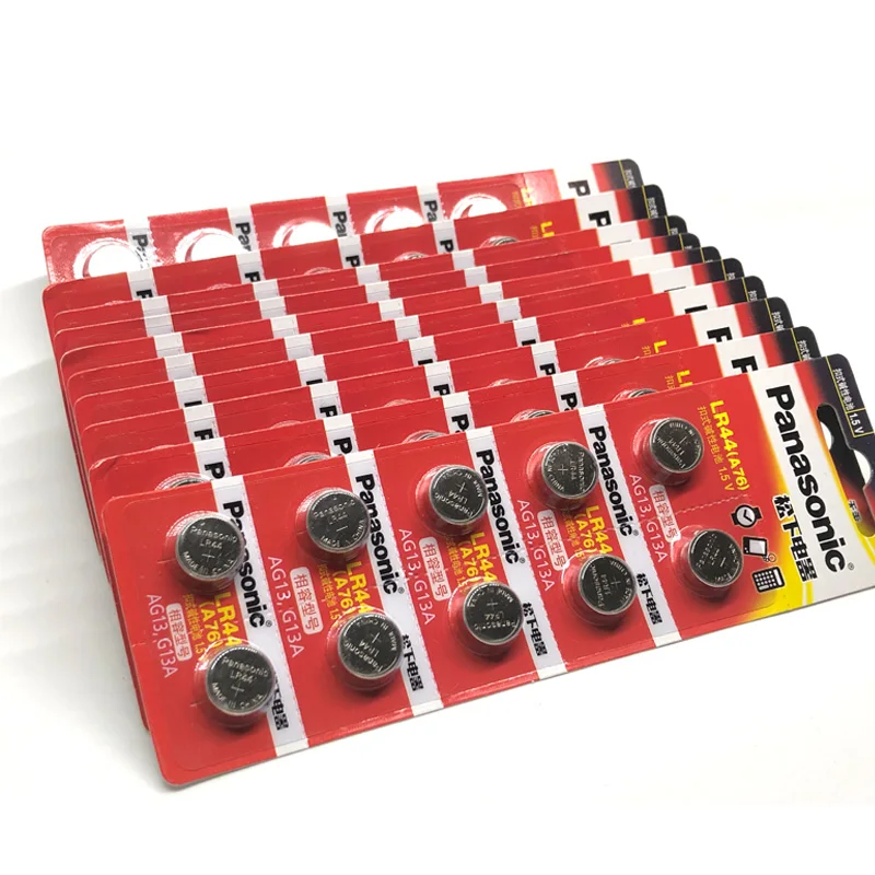 200pcs/lot 100% Original Panasonic 1.5V Button Cell Battery LR44 Lithium Coin Batteries A76 AG13 G13A LR44 LR1154 357A SR44
200pcs/lot 100% Original Panasonic 1.5V Button Cell Battery LR44 Lithium Coin Batteries A76 AG13 G13A LR44 LR1154 357A SR44