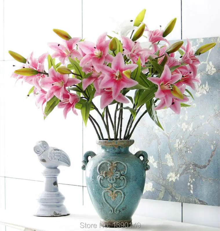 5pcs/lot 3 heads lily flowers Artificial flower silk flowers home decor for wedding gifts Vintage Simulation Artificial Flower
5pcs/lot 3 heads lily flowers Artificial flower silk flowers home decor for wedding gifts Vintage Simulation Artificial Flower