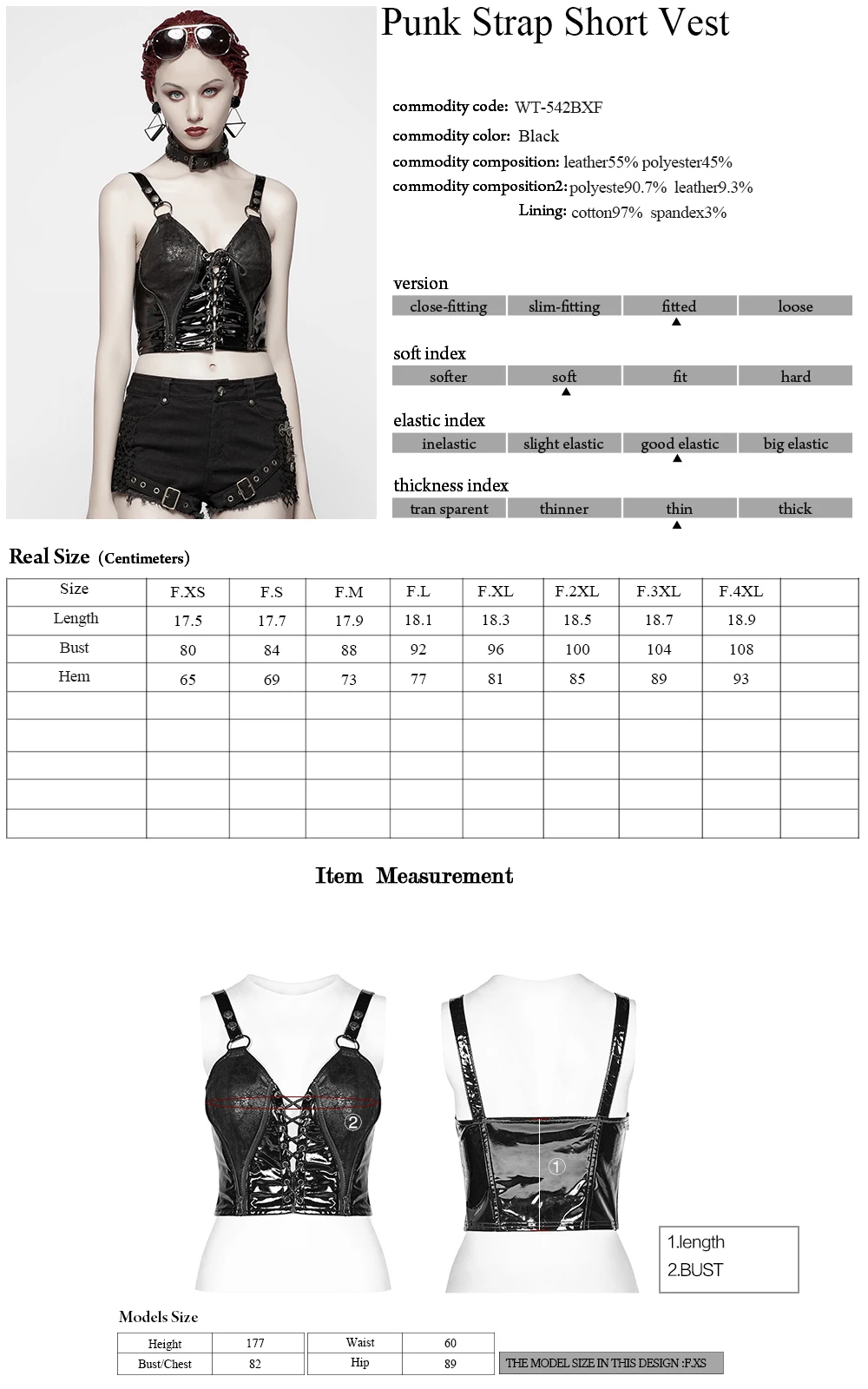 Punk Rave Women T-Shirt Punk Casual Sexy Strap Short Vest Pu Leather Lacing Zipper Streetwear Personality Tops for Women
Punk Rave Women T-Shirt Punk Casual Sexy Strap Short Vest Pu Leather Lacing Zipper Streetwear Personality Tops for Women