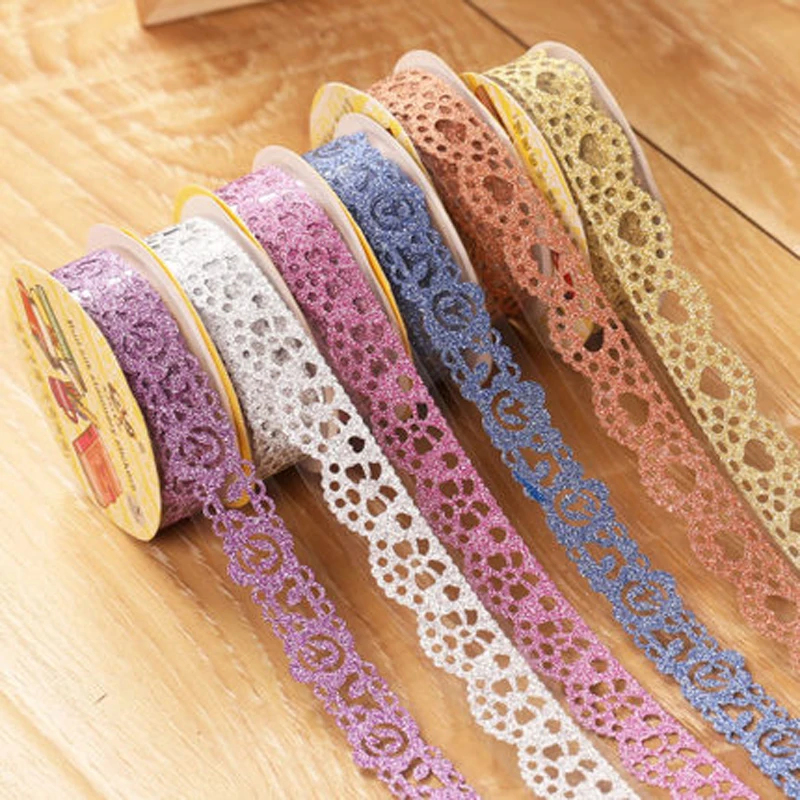 1pc Gold Powder Flash Lace Tape Decoration DIY Album Hollow Lace Floral Decorative Tape
1pc Gold Powder Flash Lace Tape Decoration DIY Album Hollow Lace Floral Decorative Tape
