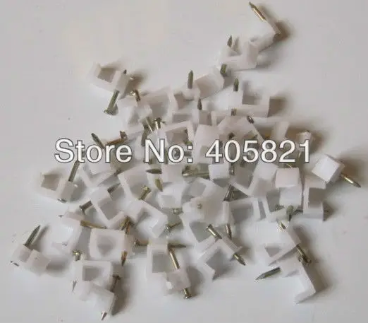 12MM PE flat cable clips/ square cable nail/ wire clips Free shipping 1000PCS/Bag
12MM PE flat cable clips/ square cable nail/ wire clips Free shipping 1000PCS/Bag