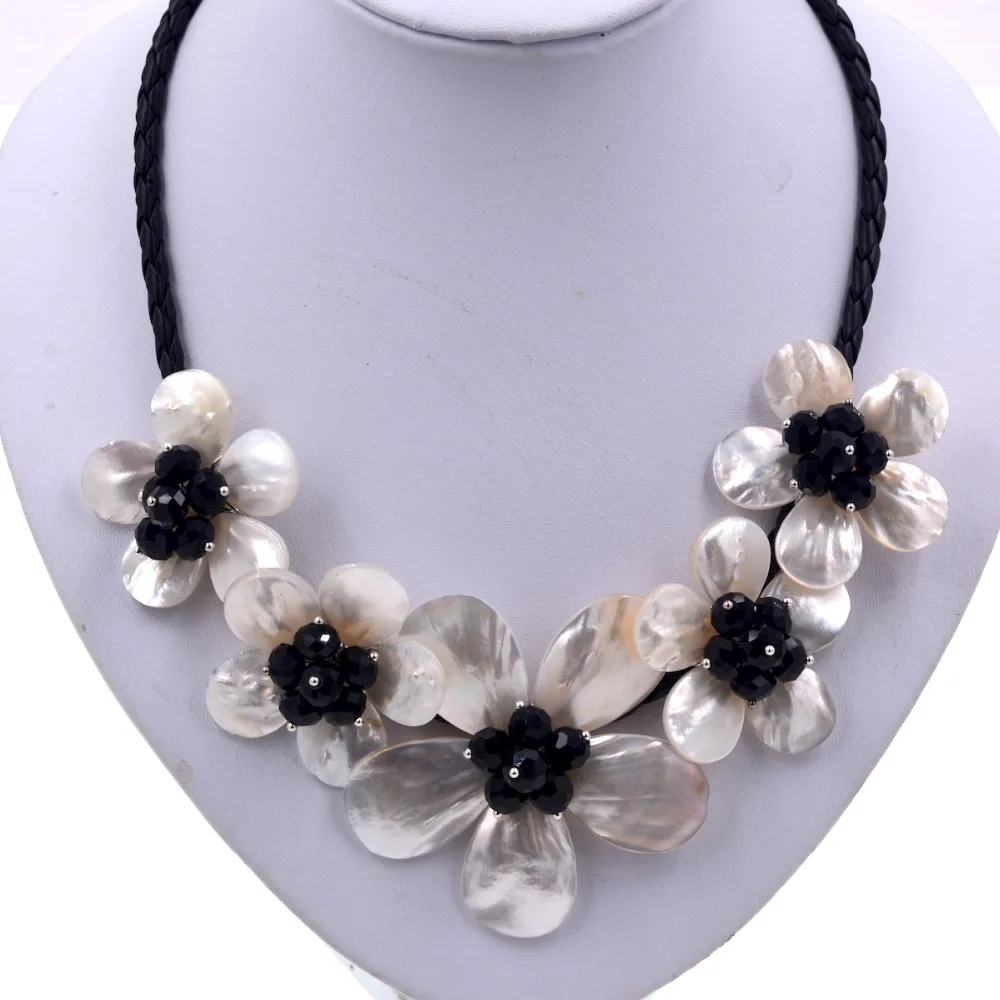 Exclusive Black Crystal White Sea Shell 5 Flowers Choker Necklace New Fashion Jewelry Dress Accessories
Exclusive Black Crystal White Sea Shell 5 Flowers Choker Necklace New Fashion Jewelry Dress Accessories