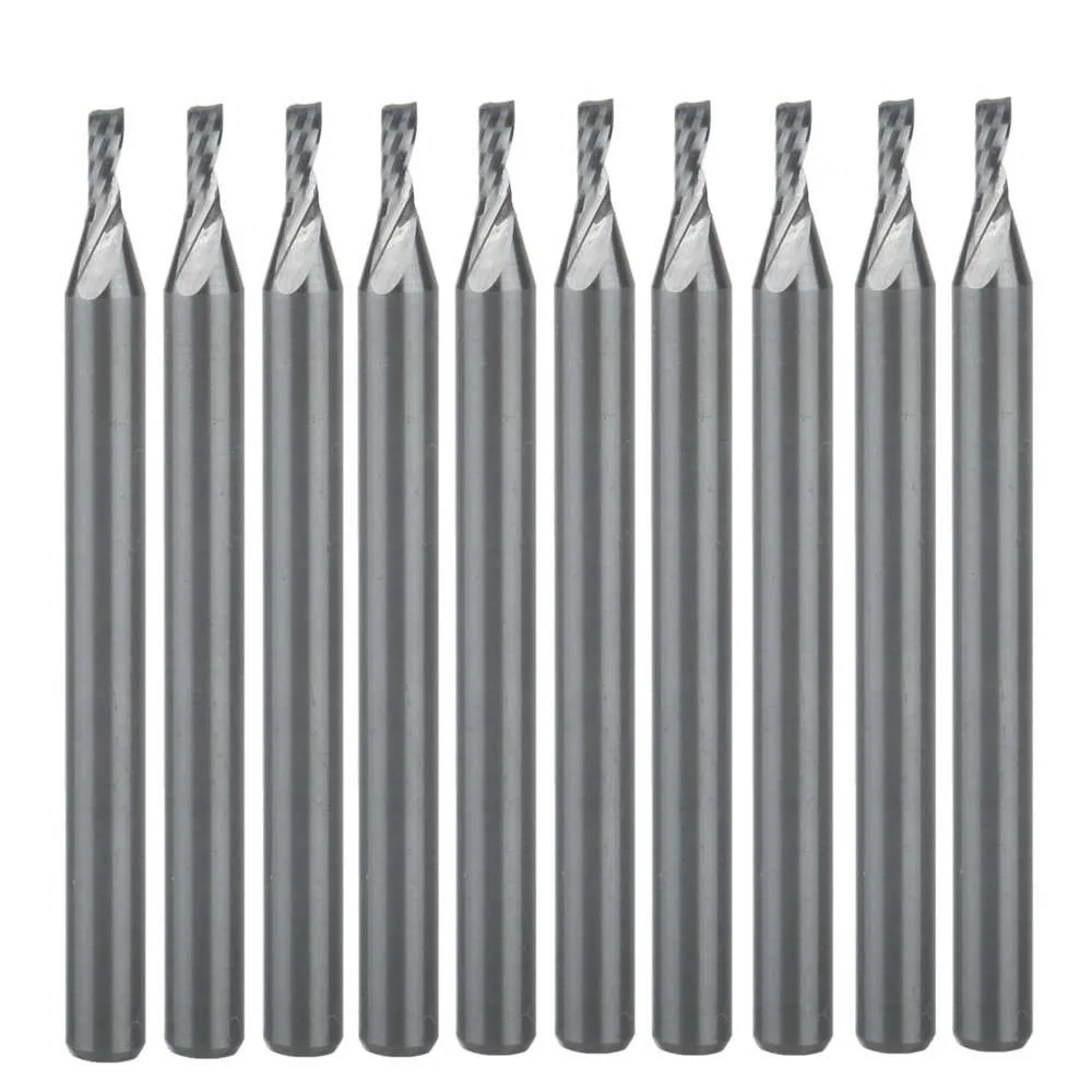 10pcs 3.175*1.5*4MM Single Flute Bit Carbide End Mill Set, CNC Router End Mills for Wood Cutter Milling
10pcs 3.175*1.5*4MM Single Flute Bit Carbide End Mill Set, CNC Router End Mills for Wood Cutter Milling