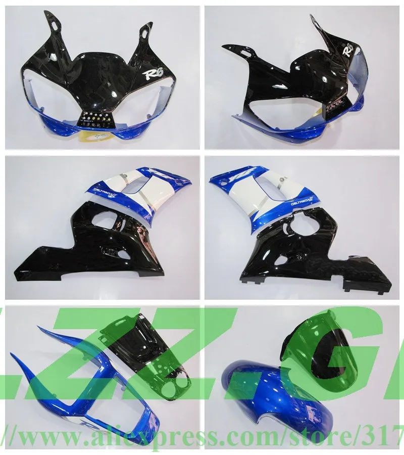 Injection #177AK Blue white black Fairing kit for Yamaha YZF-R6 98-02 YZF R6 98 99 00 01 02 YZF 600 R6 1998 - 2002 fairing kits
Injection #177AK Blue white black Fairing kit for Yamaha YZF-R6 98-02 YZF R6 98 99 00 01 02 YZF 600 R6 1998 - 2002 fairing kits