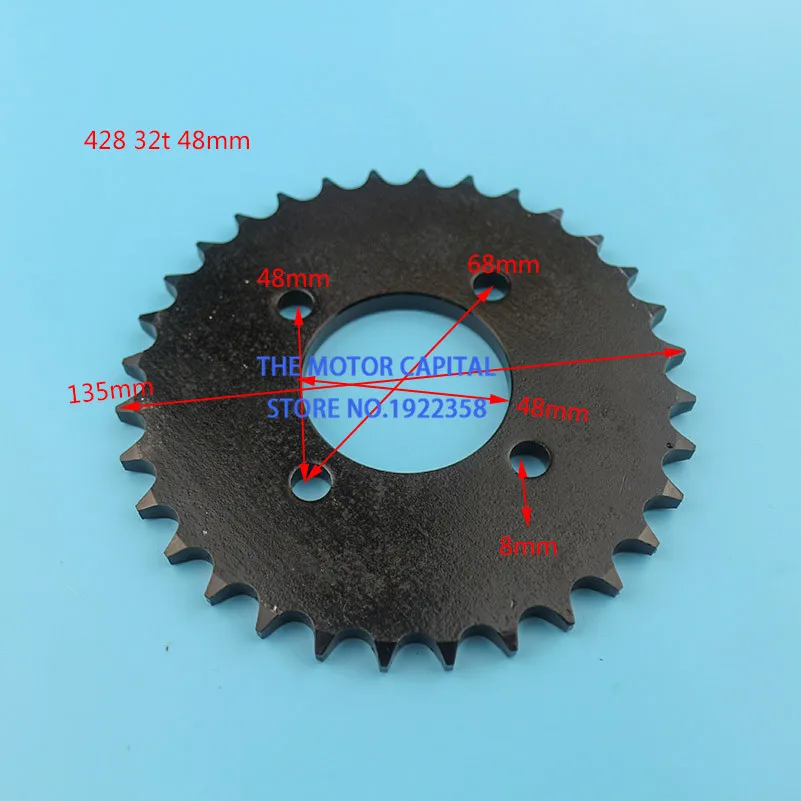 Four holes 428 48mm 32tooth Rear Chain Sprocket for ATV Quad Pit Dirt Bike Buggy Go Kart Motorcycle
Four holes 428 48mm 32tooth Rear Chain Sprocket for ATV Quad Pit Dirt Bike Buggy Go Kart Motorcycle