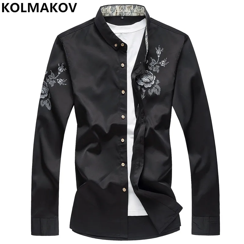 2019 New Floral Printing Men's Clothing Long Sleeve Casual Shirts Men Dress Slim Fit Big Shirt Man 100% Cotton Plus Size M-7XL
2019 New Floral Printing Men's Clothing Long Sleeve Casual Shirts Men Dress Slim Fit Big Shirt Man 100% Cotton Plus Size M-7XL