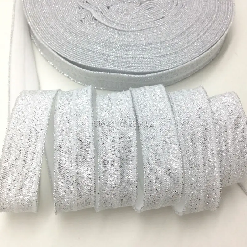10yards/lot 5/8" Silver Metallic White Fold Over Elastic Silver Sparkling Glitter FOE Ribbon for DIY Headwear Hair Accessories
10yards/lot 5/8" Silver Metallic White Fold Over Elastic Silver Sparkling Glitter FOE Ribbon for DIY Headwear Hair Accessories