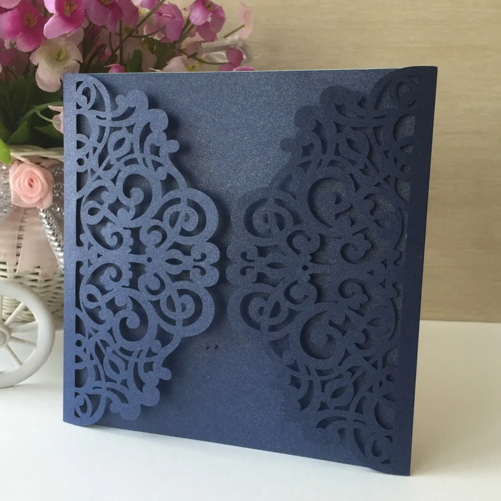 20pcs Laser Cut 250gsm Pearl Paper Elegant Hollow Navy Blue Color Wedding Party Birthday Invitation Card Party Supplies
20pcs Laser Cut 250gsm Pearl Paper Elegant Hollow Navy Blue Color Wedding Party Birthday Invitation Card Party Supplies