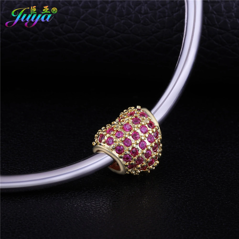 Juya DIY Micro Pave Red/Green Cubic Zirconia Big Hole Heart Charm Beads For Women Handamde Pan Charm Bracelets Making
Juya DIY Micro Pave Red/Green Cubic Zirconia Big Hole Heart Charm Beads For Women Handamde Pan Charm Bracelets Making