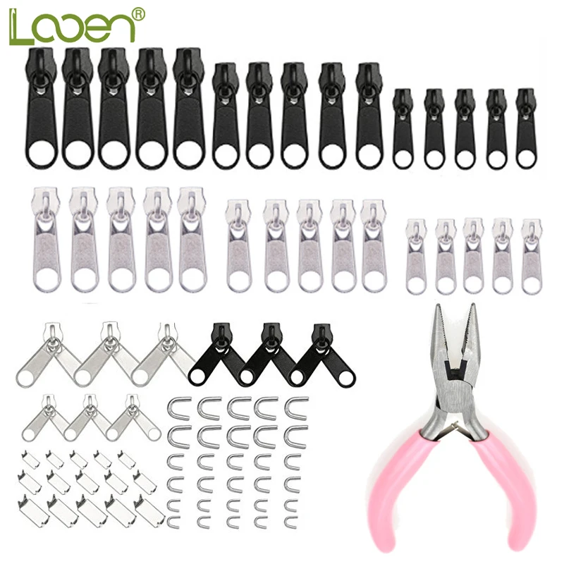 Looen 85pcs Zipper Replacement Zipper Repair Kit with Zipper Install Pliers Tool Repair Kit with Mini Pliers For Clothes Garment
Looen 85pcs Zipper Replacement Zipper Repair Kit with Zipper Install Pliers Tool Repair Kit with Mini Pliers For Clothes Garment