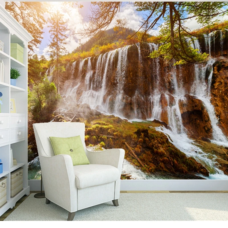 Custom natural landscape wallpaper, waterfall, 3D photo murals for the living room bedroom backdrop PVC wallpaper
Custom natural landscape wallpaper, waterfall, 3D photo murals for the living room bedroom backdrop PVC wallpaper