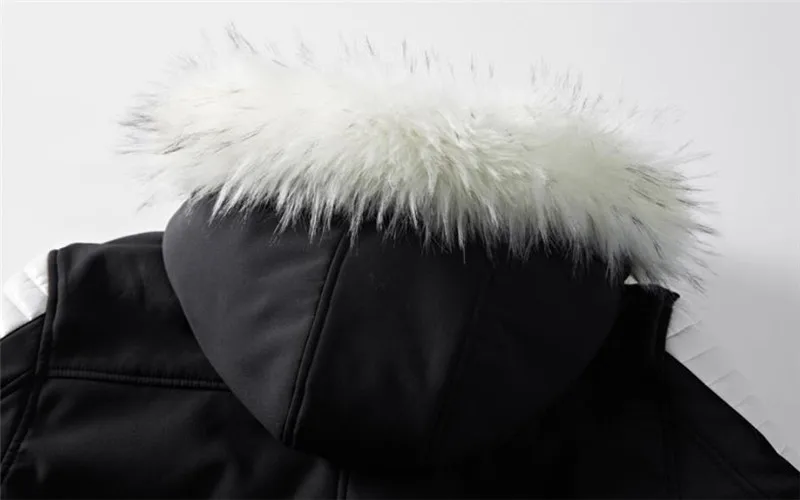 New men's cotton casual jacket warm thick hooded jacket long trench coat windproof