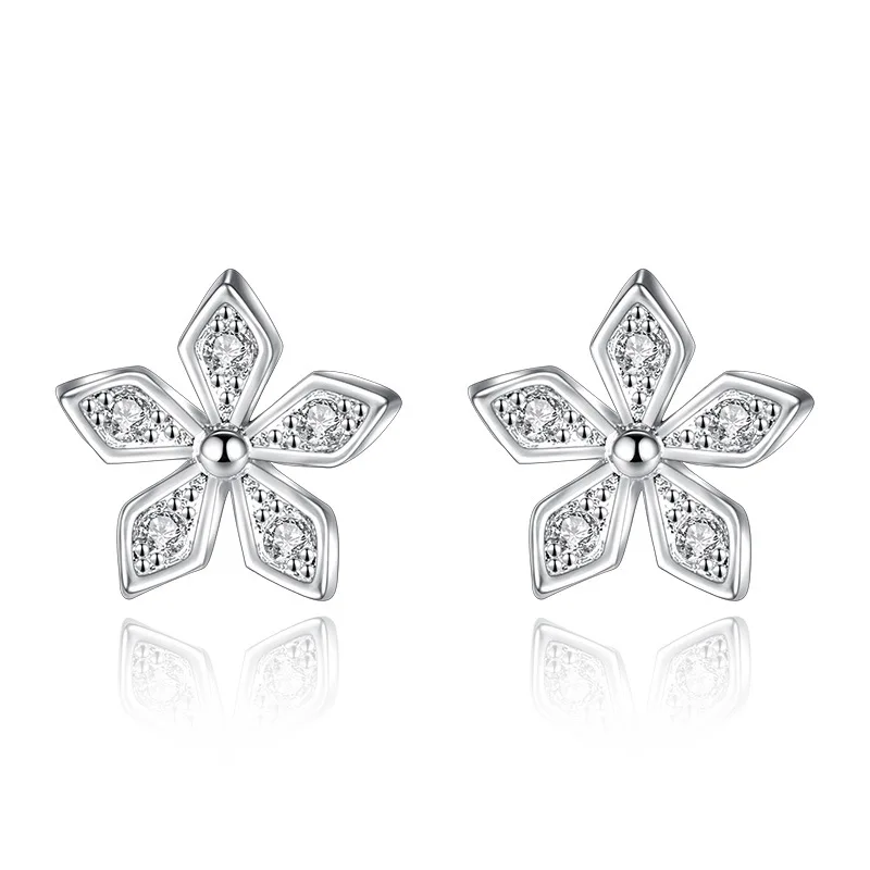 100% 925 sterling silver fashion shiny crystal flower stud earrings for women wholesale jewelry birthday gift drop shipping
100% 925 sterling silver fashion shiny crystal flower stud earrings for women wholesale jewelry birthday gift drop shipping
