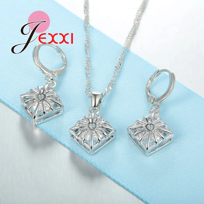 Geometric Design Elegant Party Jewelry Set For Ladies Cubic Zircon Crystal 925 Sterling Silver Necklaces Earrings Sets
Geometric Design Elegant Party Jewelry Set For Ladies Cubic Zircon Crystal 925 Sterling Silver Necklaces Earrings Sets