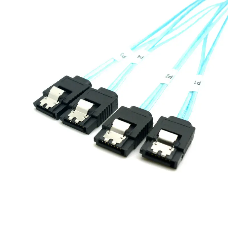 10pcs/Mini SAS 4i SFF-8087 Host to 4 SATA 7Pin Target Hard Drive Splitter Cable 100cm 1.0m
10pcs/Mini SAS 4i SFF-8087 Host to 4 SATA 7Pin Target Hard Drive Splitter Cable 100cm 1.0m
