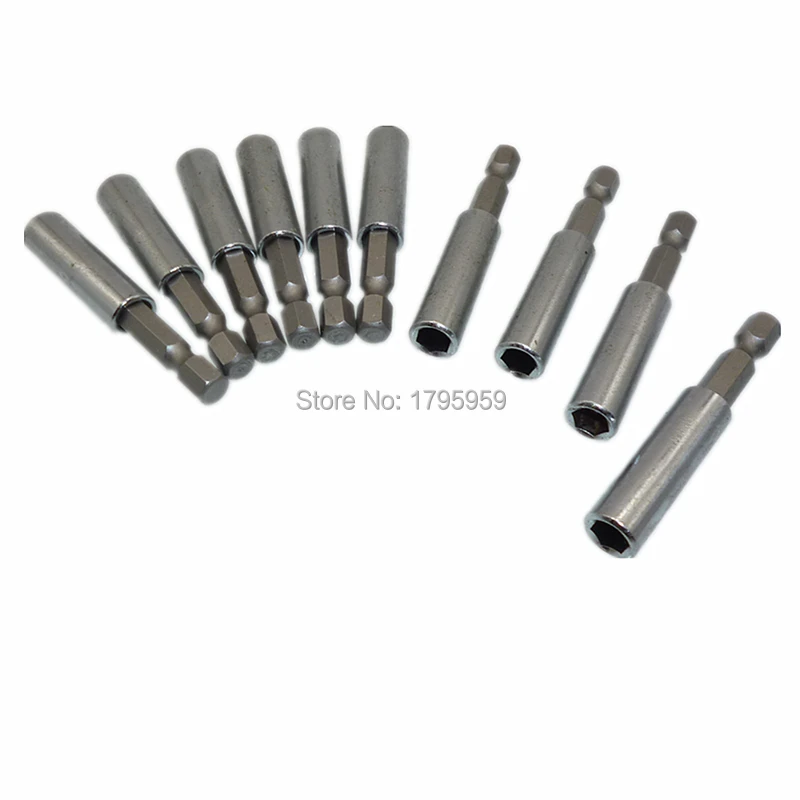 10pcs 1/4" Hex Shank to 1/4" Hex Bit Socket Quick Release 60mm Drill Screw Magnetic Screwdriver Bit Holder Conversion Tool Set
10pcs 1/4" Hex Shank to 1/4" Hex Bit Socket Quick Release 60mm Drill Screw Magnetic Screwdriver Bit Holder Conversion Tool Set