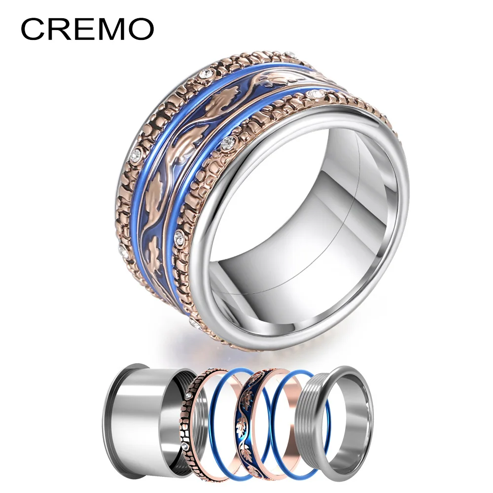 Cremo Boho составные кольца коллекция арктической симфонии винтажное многослойное