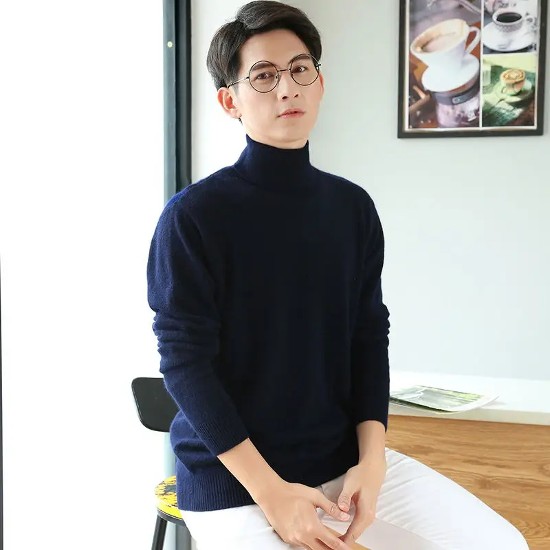 2019 Sweater Men Autumn Winter Warm Mens Cashmere Knitted Wool Sweaters Solid Color Casual Turtleneck sweater Pullover Men
2019 Sweater Men Autumn Winter Warm Mens Cashmere Knitted Wool Sweaters Solid Color Casual Turtleneck sweater Pullover Men
