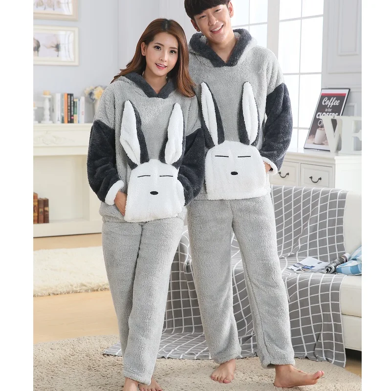 winter Couples Coral Fleece Home Clothing women Kigurumi Pyjamas men pijama masculino with hat long wool sleepwear warm thicker
winter Couples Coral Fleece Home Clothing women Kigurumi Pyjamas men pijama masculino with hat long wool sleepwear warm thicker