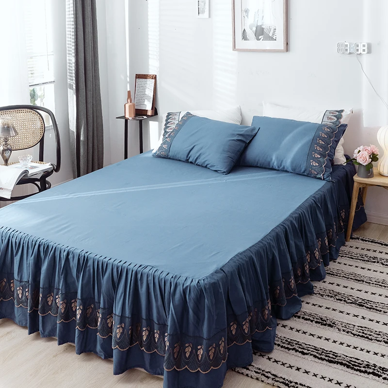 2019 NEW Pleated Lace Bed Bedspread Fitted Sheet Pillowcases Cotton 2/3pcs Solid Princess Lace Bedding
2019 NEW Pleated Lace Bed Bedspread Fitted Sheet Pillowcases Cotton 2/3pcs Solid Princess Lace Bedding